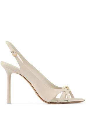Ferragamo 95mm New Vara-buckle pumps - White