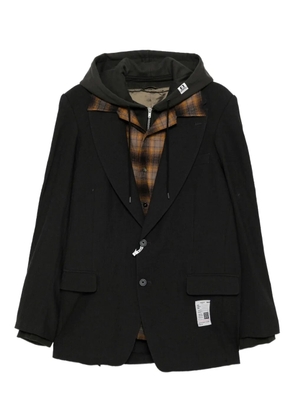 Maison MIHARA YASUHIRO multi-layer hooded jacket - Black