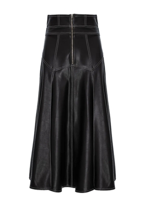 Murmur Underline stitched zip skirt - Black