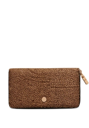 Borbonese top-zip wallet - Brown