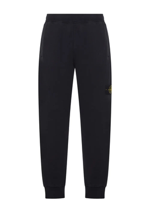 Stone Island compass-logo cotton track pants - Black