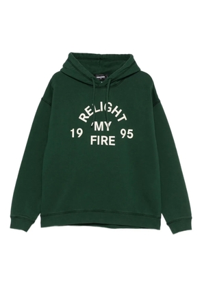 DSQUARED2 graphic-print cotton hoodie - Green