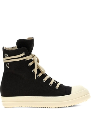 Rick Owens DRKSHDW lace-up zip sneakers - Black