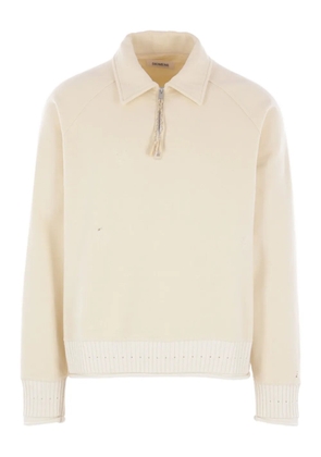 Diomene half-zip polo shirt - Neutrals