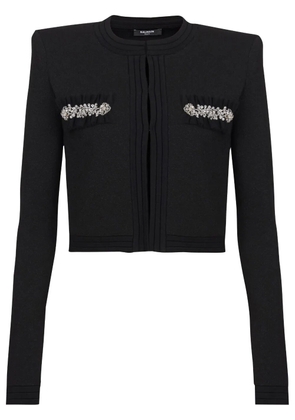 Balmain crystal-embellished cardigan - Black