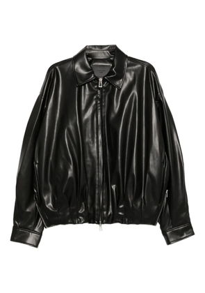 SONGZIO edge-fold collared jacket - Black