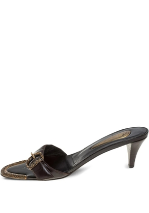 Giuseppe Zanotti Vintage leather buckle sandals - Brown