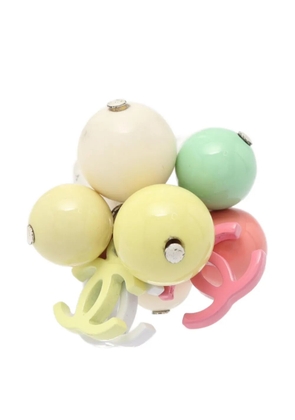 CHANEL Pre-Owned 19806-1988 beaded ring - Silver