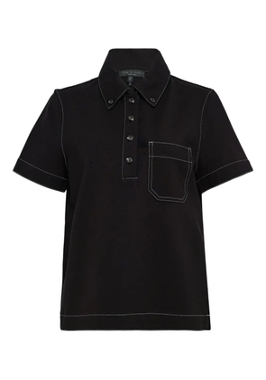 rag & bone Irina contrast-stitch polo shirt - Black