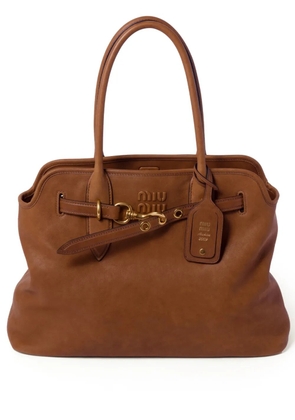 Miu Miu Aventure nappa leather bag - Brown