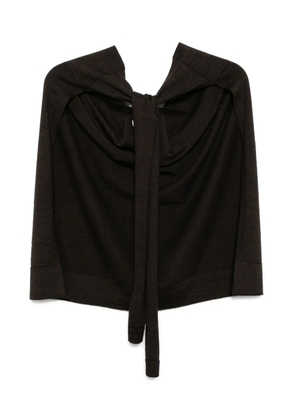 LEMAIRE Trompe L'oeil scarf - Brown