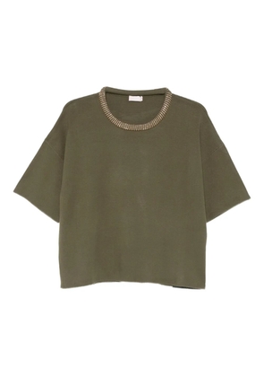 LIU JO embellished short-sleeved top - Green