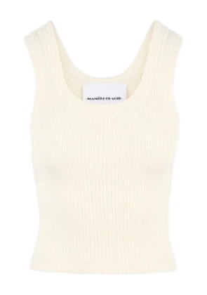 Manière De Voir Liane ribbed scoop-neck vest - Neutrals