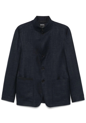 Zegna slub-texture jacket - Blue