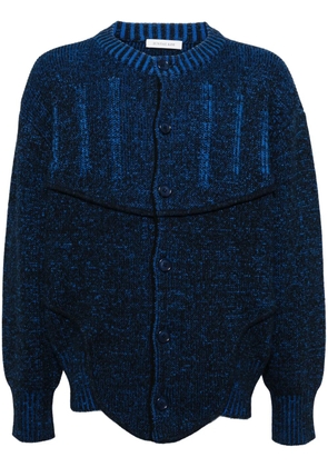 JUNTAE KIM two-tone corset cardigan - Black