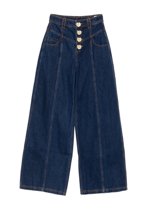 Aje Genesis buttoned panelled jeans - Blue