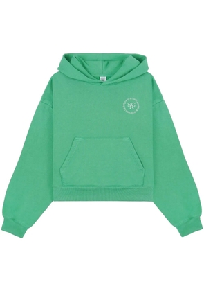 Sporty & Rich SRHWC-print cropped hoodie - Green