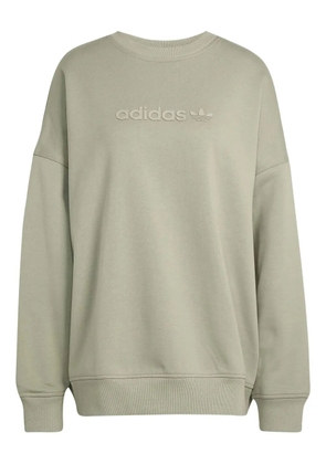 adidas Essentials Linear logo-appliqué sweatshirt - Green