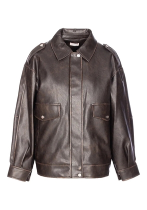 LIU JO flap-pocket bomber jacket - Brown