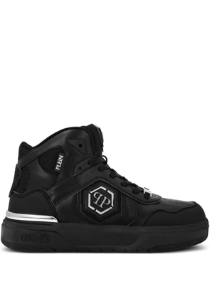 Philipp Plein panelled high-top sneakers - Black