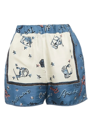 Fendi Pre-Owned silk shorts - Blue
