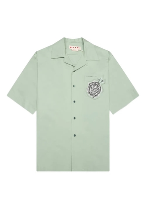 Marni crystal-embellished pocket shirt - Green
