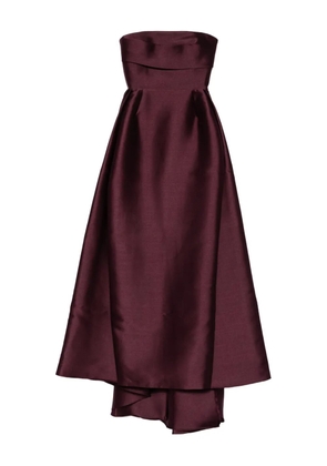 Solace London Tiffany strapless asymmetric maxi dress - Red