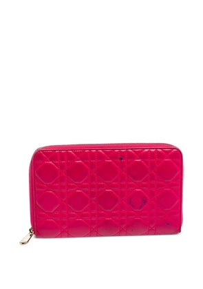 Christian Dior Pre-Owned Cannage leather zip wallet - Pink