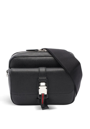 Gucci Pre-Owned 2016-2025 Leather Web Buckle Messenger Bag crossbody bag - Black