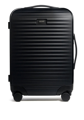 Zegna logo-appliqué suitcase - Black