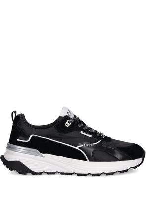 Iceberg leather panelled sneakers - Black
