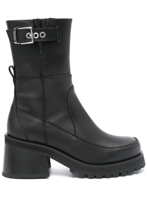 GANNI 70mm faux-leather boots - Black