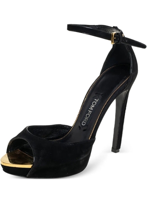 Tom Ford Vintage 120mm suede platform sandals - Black