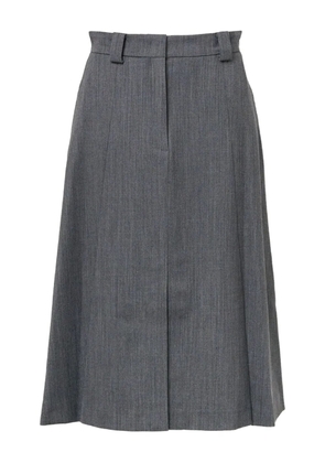 Nº21 pleated-detail midi skirt - Grey