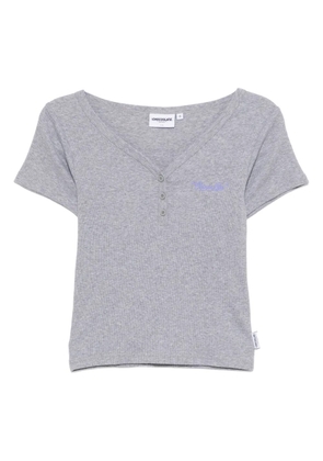 CHOCOOLATE logo-embroidered top - Grey