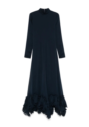 ROTATE BIRGER CHRISTENSEN ruffled chiffon maxi dress - Blue