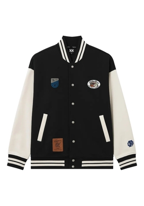 FINGERCROXX appliqué striped jacket - Black