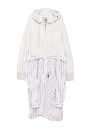 Maison MIHARA YASUHIRO combined hoodie dress - Grey