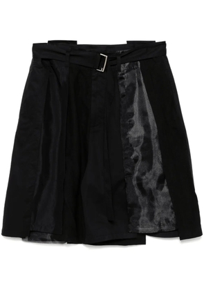 SONGZIO asymmetric vertical shorts - Black