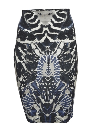 Alexander McQueen Pre-Owned abstract-print skirt - Blue