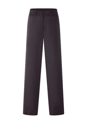 Shanghai Tang elastic-waist wool trousers - Brown