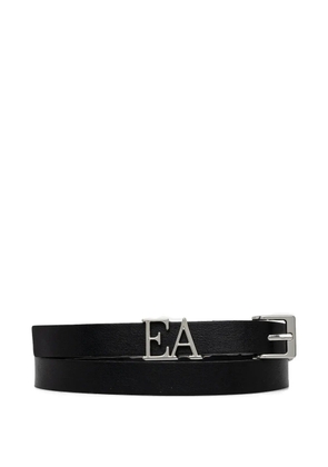 Emporio Armani logo leather belt - Black