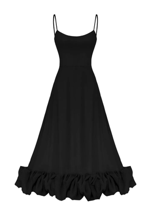 POST MERIDIEM flounce bustier midi dress - Black