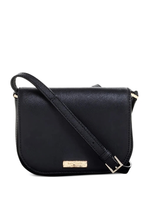 Kate Spade flap-top logo-plaque shoulder bag - Black