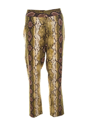 Michael Kors Vintage snakeskin-print trousers - Brown