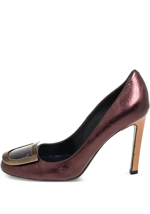 Roger Vivier Vintage pre-owned 100mm Ecusson pumps - Brown