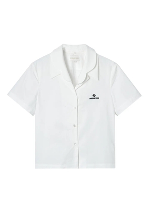 SHUSHU/TONG layered-collars short-sleeved shirt - White