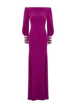 Jenny Packham embellished-cuff maxi dress - Pink