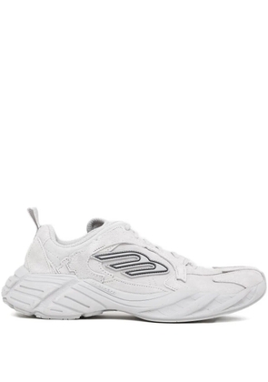 Balenciaga suede logo sneakers - White