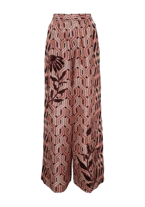 Biyan printed elasticated-waist trousers - Pink